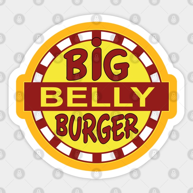 BIG BELLY BURGER (arrow) Sticker by LuksTEES